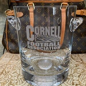 Cornell University football crystal beverage, wine, ice bucket
